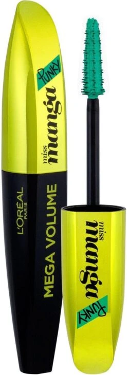L'Oréal Mega Volume Miss Manga Punky Mascara - Green -Cosmetica Promotiewinkel 406x1200 3