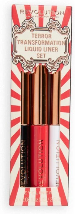 Makeup Revolution - Halloween Terror Transformation Liquid Liner Set - Eyeliner -Cosmetica Promotiewinkel 422x1200 4