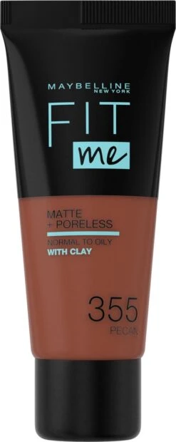 Maybelline Fit Me Matte & Poreless Foundation - 355 Pecan - 30 Ml -Cosmetica Promotiewinkel 478x1200