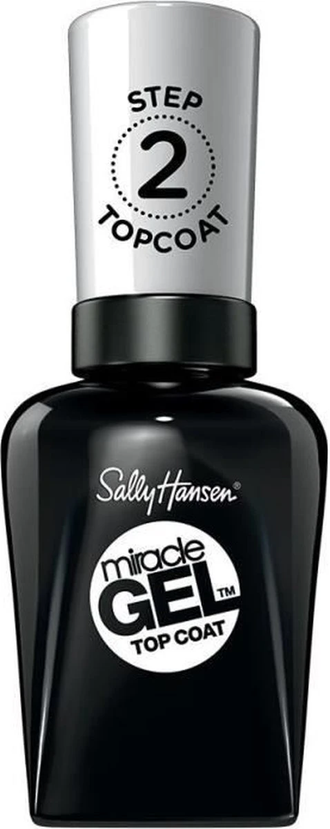 Sally Hansen Miracle Gel Nagellak Top Coat 2.0 - 101 Transparant 9 Sally Hansen Miracle Gel Nagellak Top Coat 2.0 - 101 Transparant - Afbeelding 7
