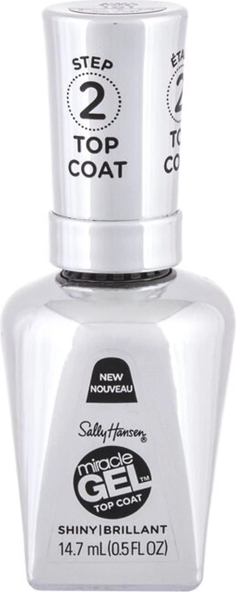 Sally Hansen Miracle Gel Nagellak Top Coat 2.0 - 101 Transparant 8 Sally Hansen Miracle Gel Nagellak Top Coat 2.0 - 101 Transparant - Afbeelding 6