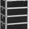XXL PRO Visagie Beauty Case Koffer Trolley - Nagelkoffer Op Wielen Voor Makeup Of Cosmetica - Grote Uitklapbare Opbergsysteem Nagel Styliste Kapster - Zwart -Cosmetica Promotiewinkel 484x1200