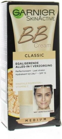 Garnier SkinActive BB Cream Classic Medium 5-in-1 Verzorging - 50 Ml -Cosmetica Promotiewinkel 533x1200 1