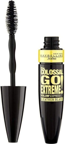 Maybelline Volum'Express Colossal Go Extreme! Leather Black Mascara - Zwart -Cosmetica Promotiewinkel 542x1200