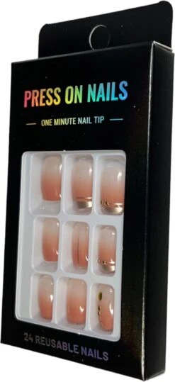 Merkloos Press On Nails - Nep Nagels - Roze Naturel - Square Oval - Manicure - Plak Nagels - Kunstnagels Nailart - Zelfklevend -Cosmetica Promotiewinkel 550x1200 2