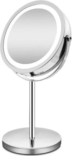 A&K Make Up Spiegel Met Ringverlichting | LED Verlichting | Scheerspiegel - Zilver -Cosmetica Promotiewinkel 556x1200 1