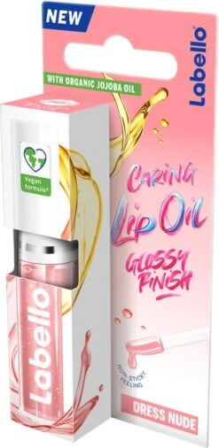 Labello Caring Lip Oil Dress Nude - 5.5 Ml -Cosmetica Promotiewinkel 586x1200 3
