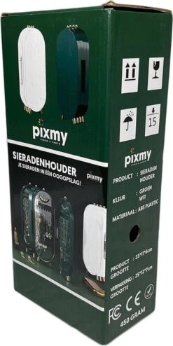 PIXMY® - Groen - Sieradenhouder - Oorbellenrekje - Sieradenrekje - Sieraden Organizer - Sieraden Doos - Sieraden Opbergen -Cosmetica Promotiewinkel 600x1200 5