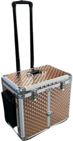 Pedicure Koffer/trolley - Professional Pedicure Case - Rose Gold Disco -Cosmetica Promotiewinkel 620x1200 2