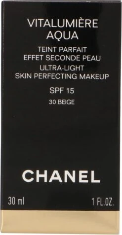 Chanel Vitalumiere Aqua Foundation - 30 Beige - SPF15 - 30 Ml -Cosmetica Promotiewinkel 622x1200