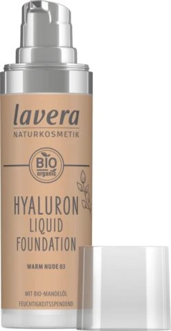 Lavera Make-up Hyaluron Liquid Foundation -Warm Nude 03-, 30 Ml -Cosmetica Promotiewinkel 622x1200 3