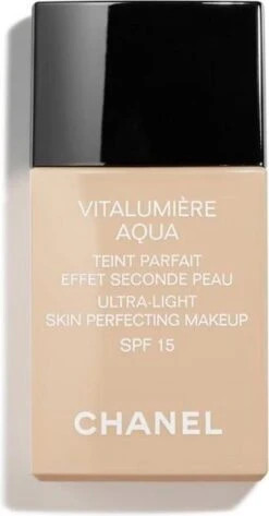 Chanel Vitalumiere Aqua Foundation - 30 Beige - SPF15 - 30 Ml -Cosmetica Promotiewinkel 626x1200