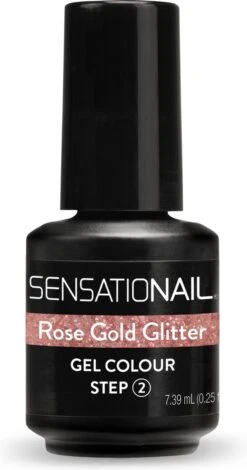 Sensationail Gel Color Nagellak - 71955 Rose Gold Glitter -Cosmetica Promotiewinkel 630x1200 1