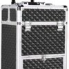Monkey's Aluminium Kapperskoffer - Zwart - Beauty Case - Cosmeticakoffer - Make-upkoffer - Trolley - 360 Graden Wielen - 34 X 24 X 55.5 Cm -Cosmetica Promotiewinkel 633x1200
