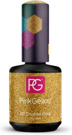 Pink Gellac - Crushed Gold - Gellak - Vegan - Goud - Glanzend - 15ml 13 Pink Gellac - Crushed Gold - Gellak - Vegan - Goud - Glanzend - 15ml -Cosmetica Promotiewinkel 645x1200