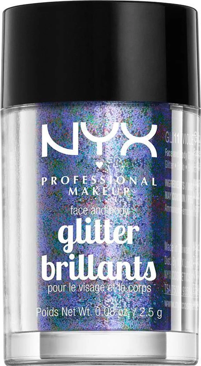NYX PROFESSIONAL MAKEUP FACE & BODY GLITTER - VIOLET 3 NYX PROFESSIONAL MAKEUP FACE & BODY GLITTER - VIOLET