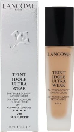 Lancôme Teint Idole Ultra Wear Foundation - 045 Sable Beige 40 Lancôme Teint Idole Ultra Wear Foundation - 045 Sable Beige -Cosmetica Promotiewinkel 674x1200 1