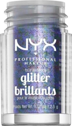 NYX PROFESSIONAL MAKEUP FACE & BODY GLITTER - VIOLET 6 NYX PROFESSIONAL MAKEUP FACE & BODY GLITTER - VIOLET -Cosmetica Promotiewinkel 690x1200 3