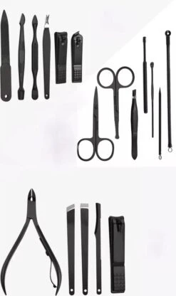 Without Lemon - Manicure Pedicure 18 In 1 Set - Nagel Trimmer Nagelschaar Bokkenpoot Nagelverzorging - Zwart Luxe Etui 8 Without Lemon - Manicure Pedicure 18 In 1 Set - Nagel Trimmer Nagelschaar Bokkenpoot Nagelverzorging - Zwart Luxe Etui -Cosmetica Promotiewinkel 713x1200 4