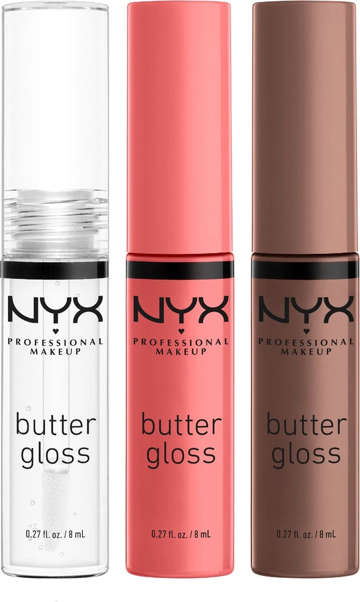 NYX Professional Makeup - Holidays 2022 Mrs Claus - Butter Gloss Trio - Lip Gloss 3 NYX Professional Makeup - Holidays 2022 Mrs Claus - Butter Gloss Trio - Lip Gloss