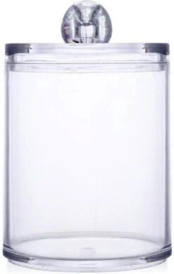 Without Lemon - Wattenstaafjes En Wattenschijfjes Houder - Dubbel Transparant Opberghouder - Opbergdoosje - Makeup Organizer - Zonder Zijopening - Met Deksel - Stapelbaar -Cosmetica Promotiewinkel 760x1200 2