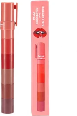Palm Cosmetics® 6 In 1 Lipstick - Matte Lipstick - Lippenstift - Waterproof - Langhoudend -Cosmetica Promotiewinkel 797x1200