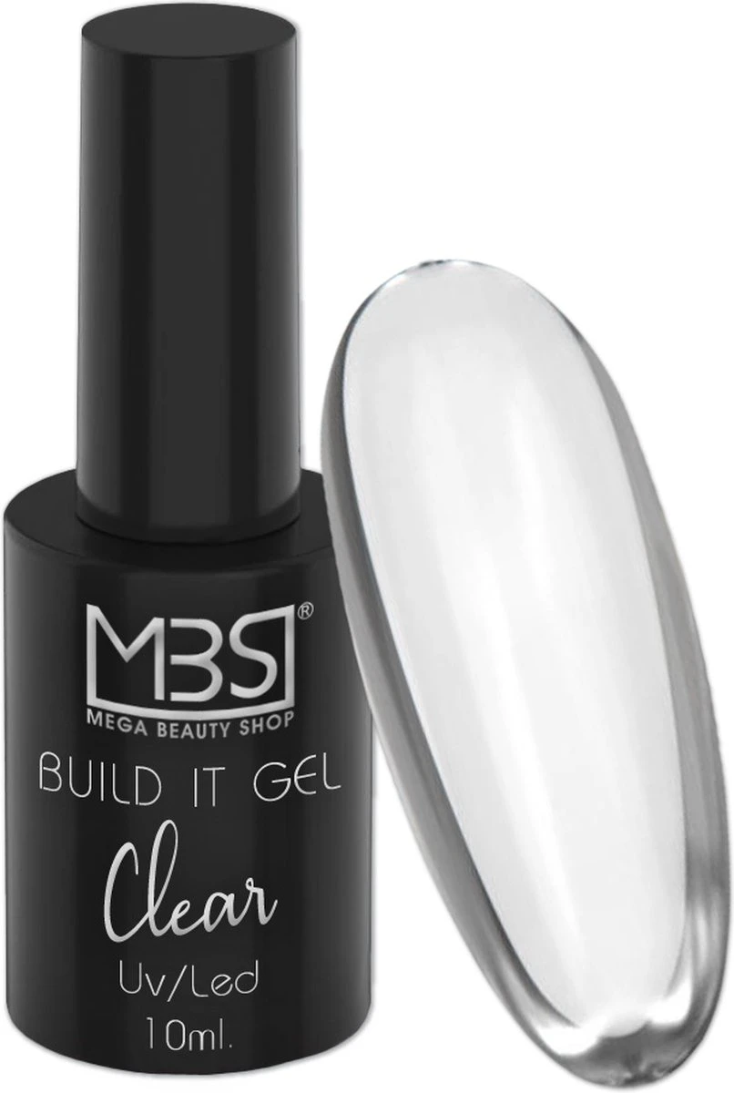 BIAB Gel- Build It Gel- 10ML-Builder In A Bottle- MBS- Clear- Gelnagels 3 BIAB Gel- Build It Gel- 10ML-Builder In A Bottle- MBS- Clear- Gelnagels