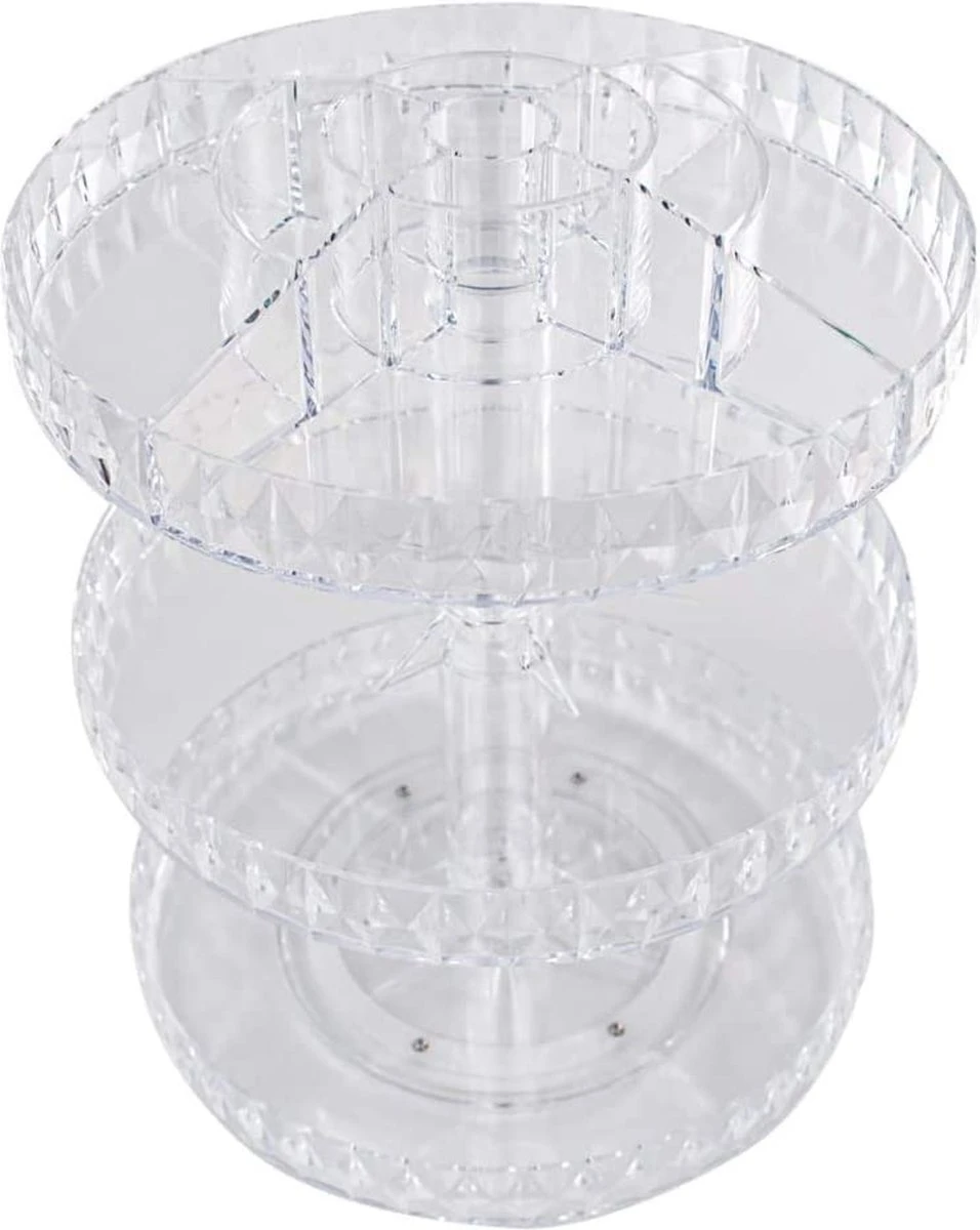 TRIXES Make Up Organizer - 360 Graden Cosmetica-organizer - 3-laags, Heldere Acrylstandaard - Draaibaar Display Met Kristallen Design - Voor Shampoo, Conditioner, Parfum, Lippenstift En Nog Veel Meer 5 TRIXES Make Up Organizer - 360 Graden Cosmetica-organizer - 3-laags, Heldere Acrylstandaard - Draaibaar Display Met Kristallen Design - Voor Shampoo, Conditioner, Parfum, Lippenstift En Nog Veel Meer - Afbeelding 3