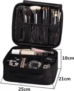 Make-up Koffer - Cosmetica Koffer - Visagie Opbergtas - Beauty Organizer Met Verstelbare Vakken - Roze -Cosmetica Promotiewinkel 975x1200 3